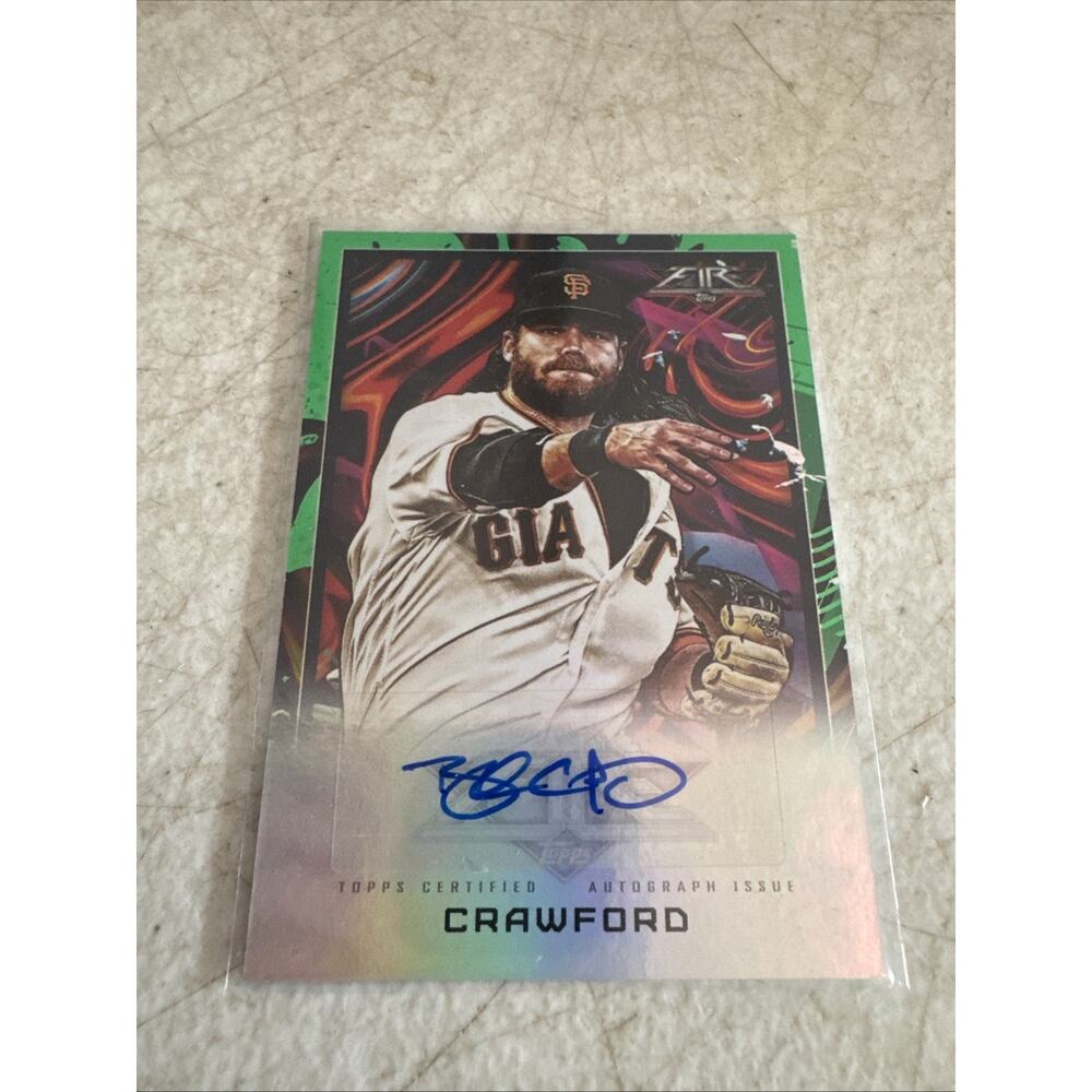 2022 Topps Fire Brandon Crawford Autographs FA-BC AU San Francisco Giants /75